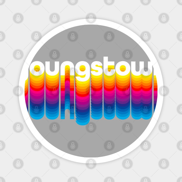 Hometown Pride - Youngstown Ohio - Rainbow Pride graphic Magnet by Vector Deluxe